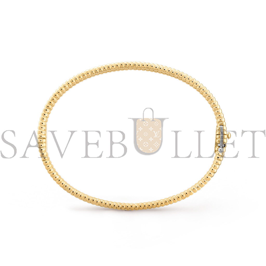 VAN CLEEF ARPELS PERLÉE DIAMONDS BRACELET, 1 ROW, MEDIUM MODEL - YELLOW GOLD, DIAMOND  VCARP27B00